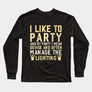 Funny lighting technician christmas women theatre lighting Long Sleeve T-Shirt